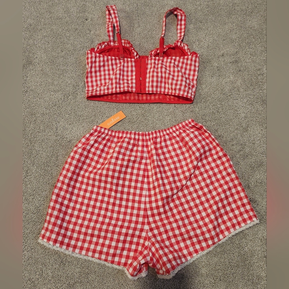 Colsie Red Gingham Pajama Set - Picture 3 of 4